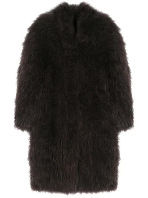 single-breasted shearling coat by LISKA