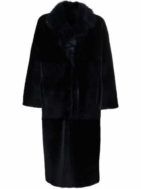 single-breasted shearling coat by LISKA