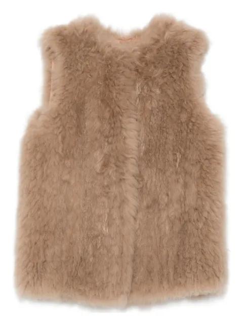 sleeveless goat-fur gilet by LISKA