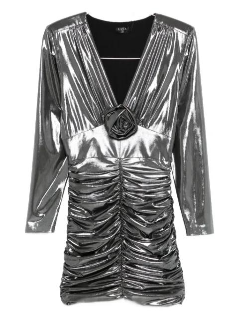 Luz V-neck mini dress by LITA COUTURE