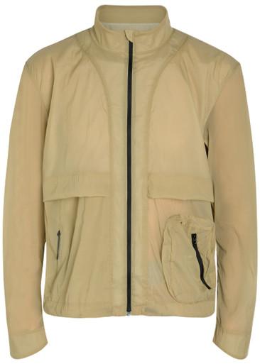 Henry stand-collar stretch-nylon run jacket by LITERARY SPORT