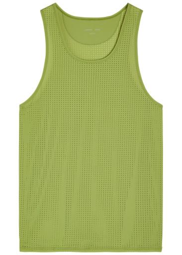 Jude perforated run tank by LITERARY SPORT