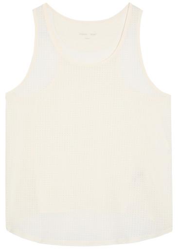 Leni perforated stretch-jersey tank top by LITERARY SPORT