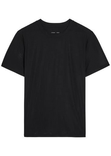 Magda perforated stretch-jersey T-shirt by LITERARY SPORT