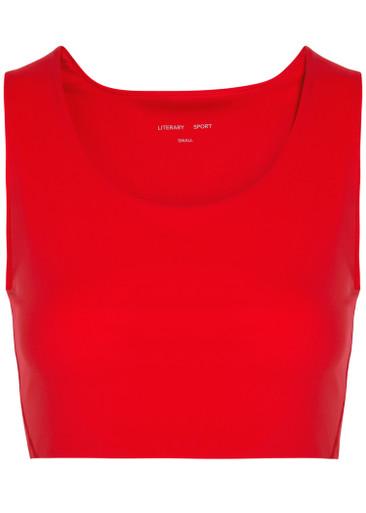 Maud stretch-jersey bra top by LITERARY SPORT