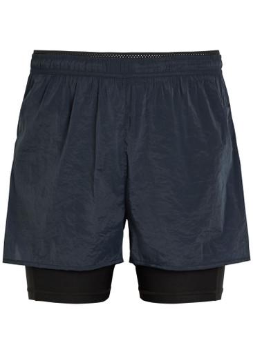 Myles crinkled stretch-nylon run shorts by LITERARY SPORT