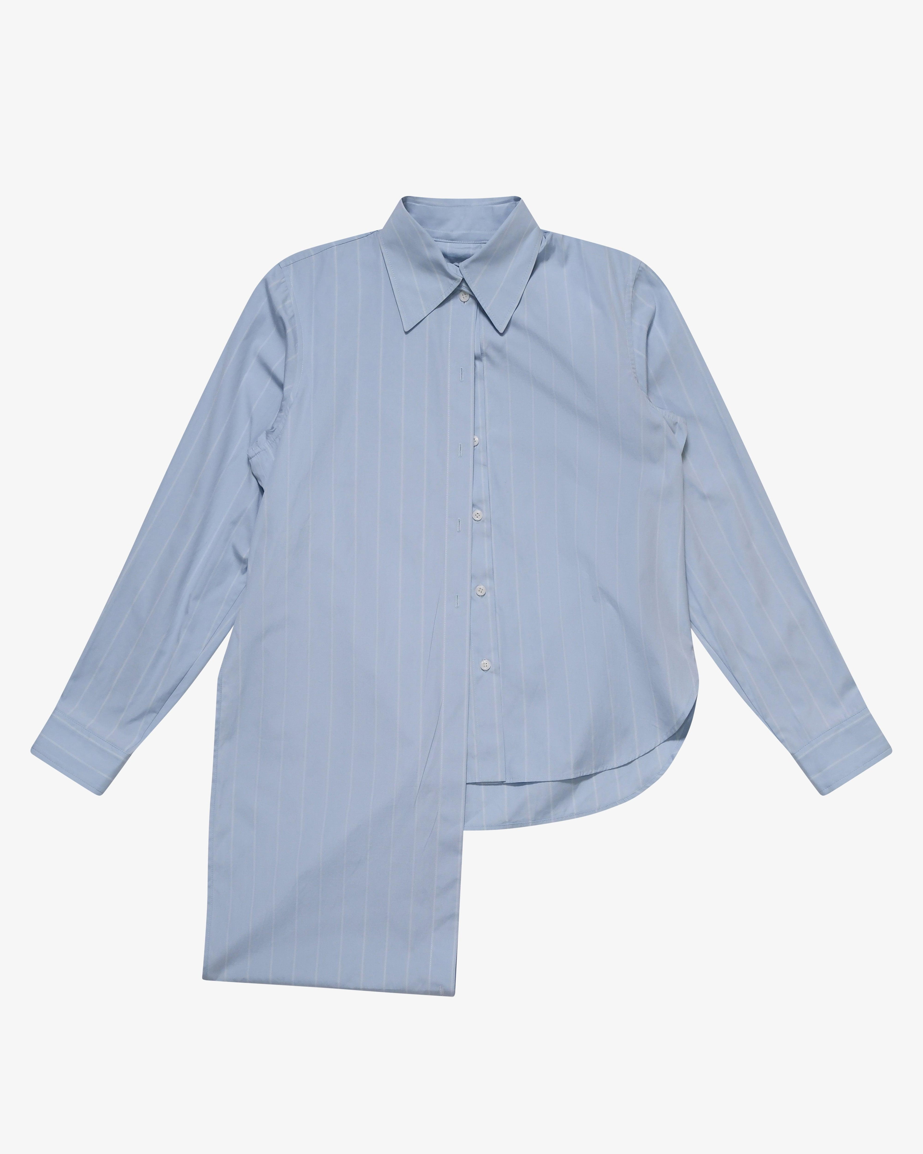 LITKOVSKA - Women's Asymmetric Layered Shirt - (Blue) by LITKOVSKA