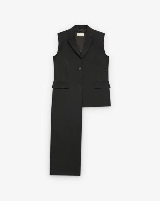 LITKOVSKA - Women's Wool Blend Deconstructed Vest - (Black) by LITKOVSKA