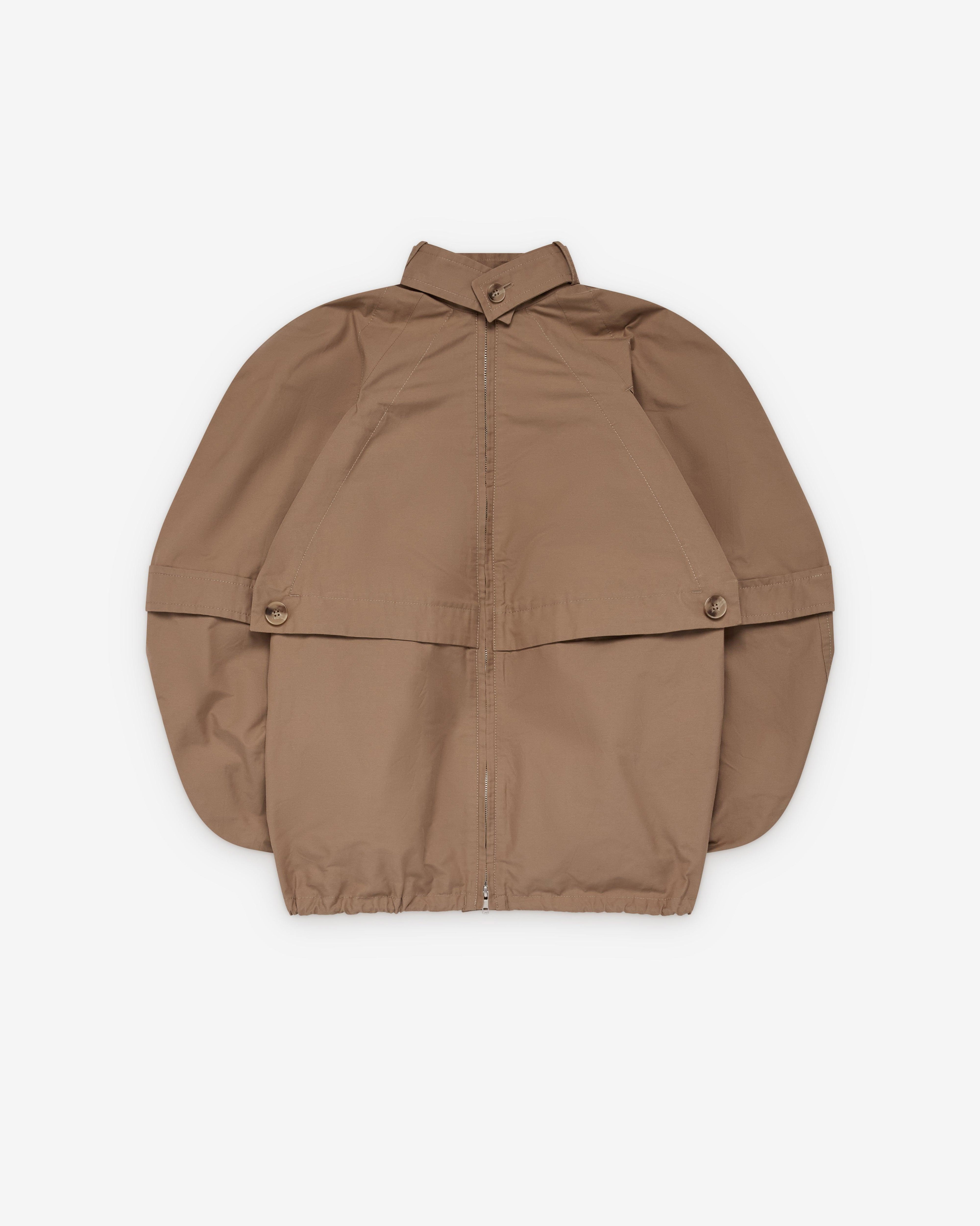 Litkovska - Women's Deconstructed Bomber Style Cape - (Beige) by LITKOVSKA