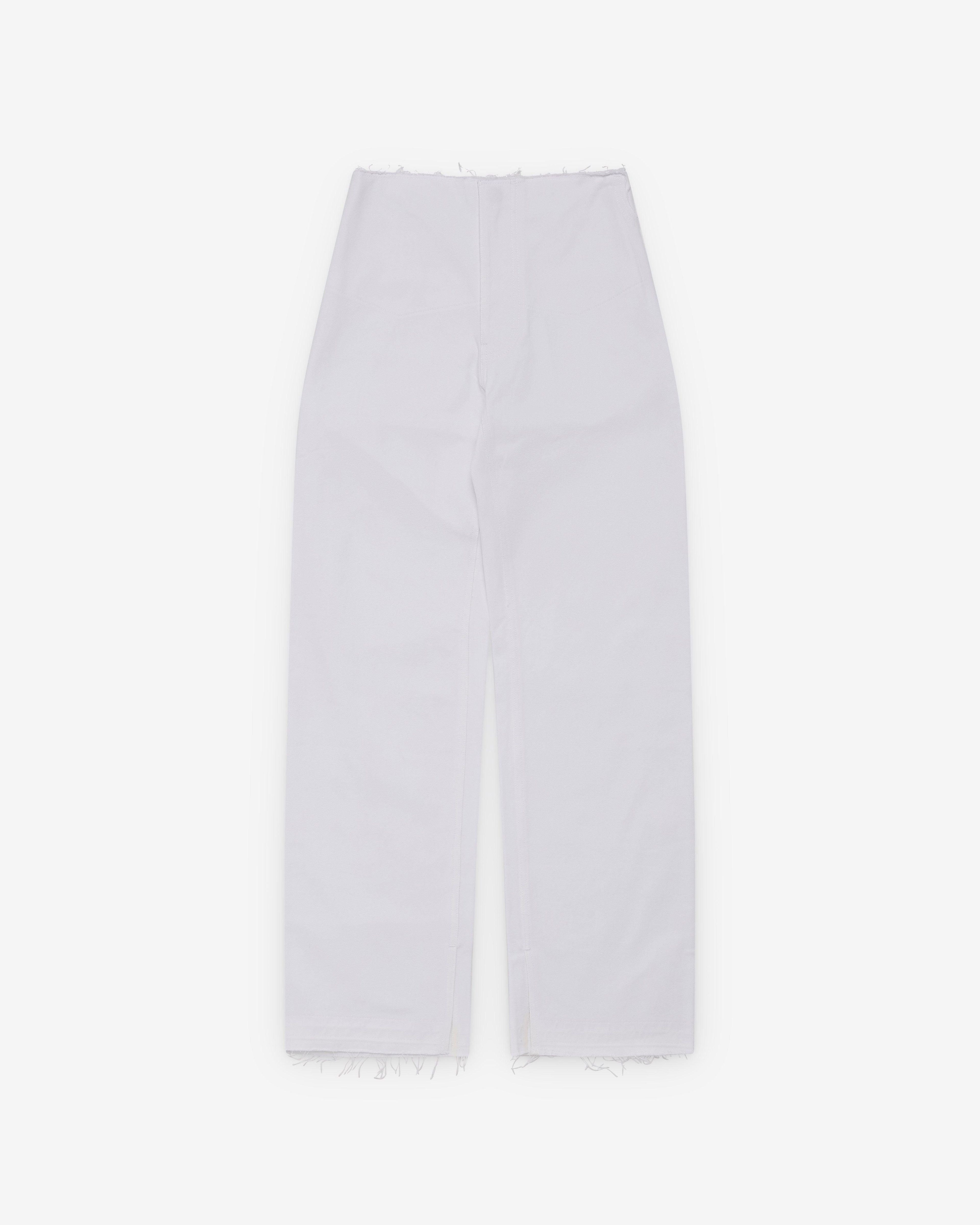 Litkovska - Women's High-Rise Split Hem Jeans - (White) by LITKOVSKA