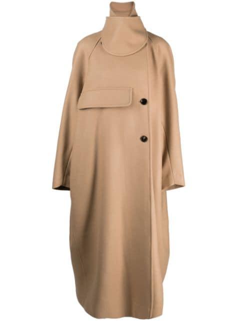 Shield off-centre coat by LITKOVSKA