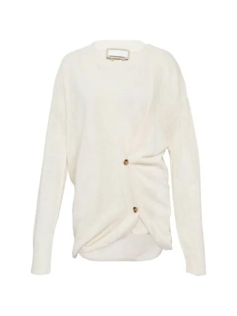 asymmetrical-button-up cardigan by LITKOVSKA