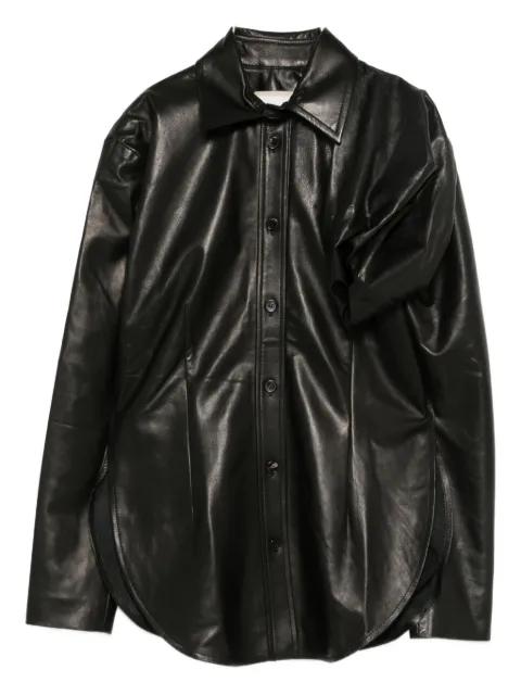 buttoned leather shirt by LITKOVSKA
