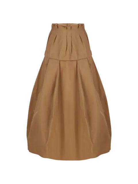 pleated palloncino midi skirt by LITKOVSKA