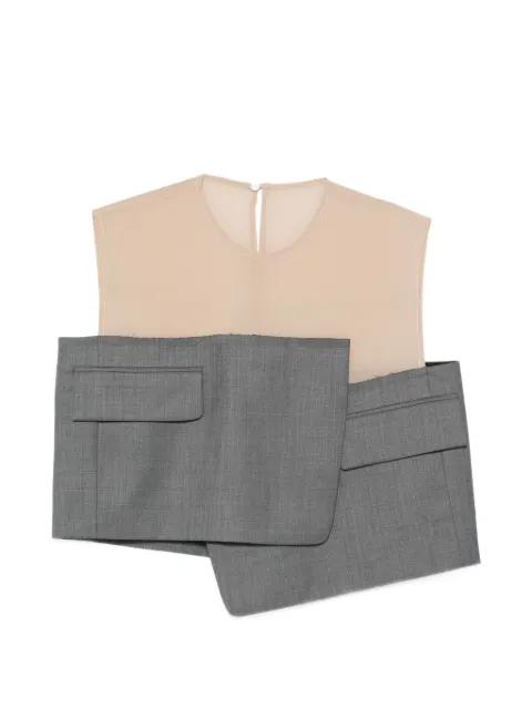 sheer-panel flap-pocket top by LITKOVSKA