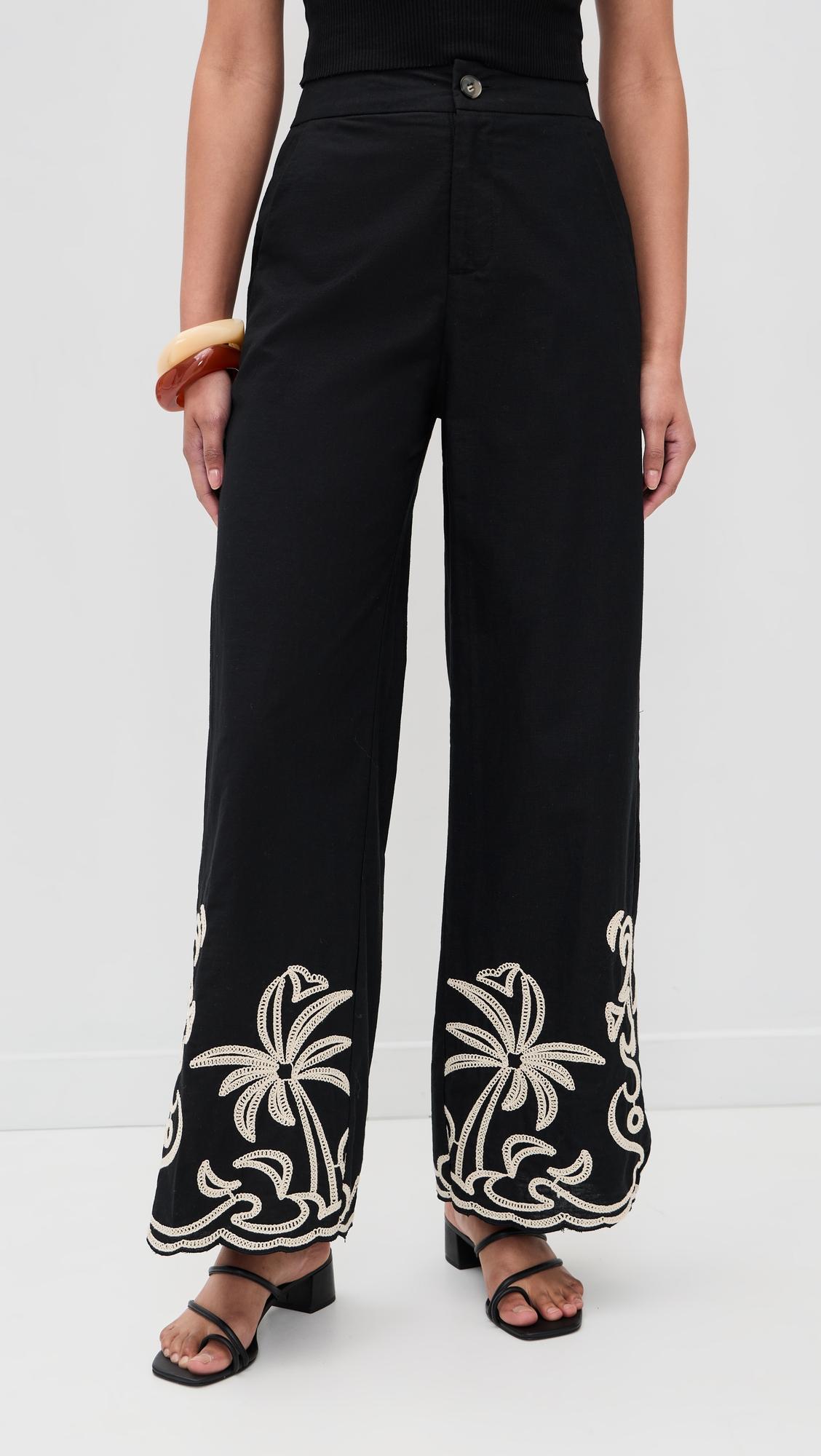 Palm Embroidery Pants by LITTLE LIES