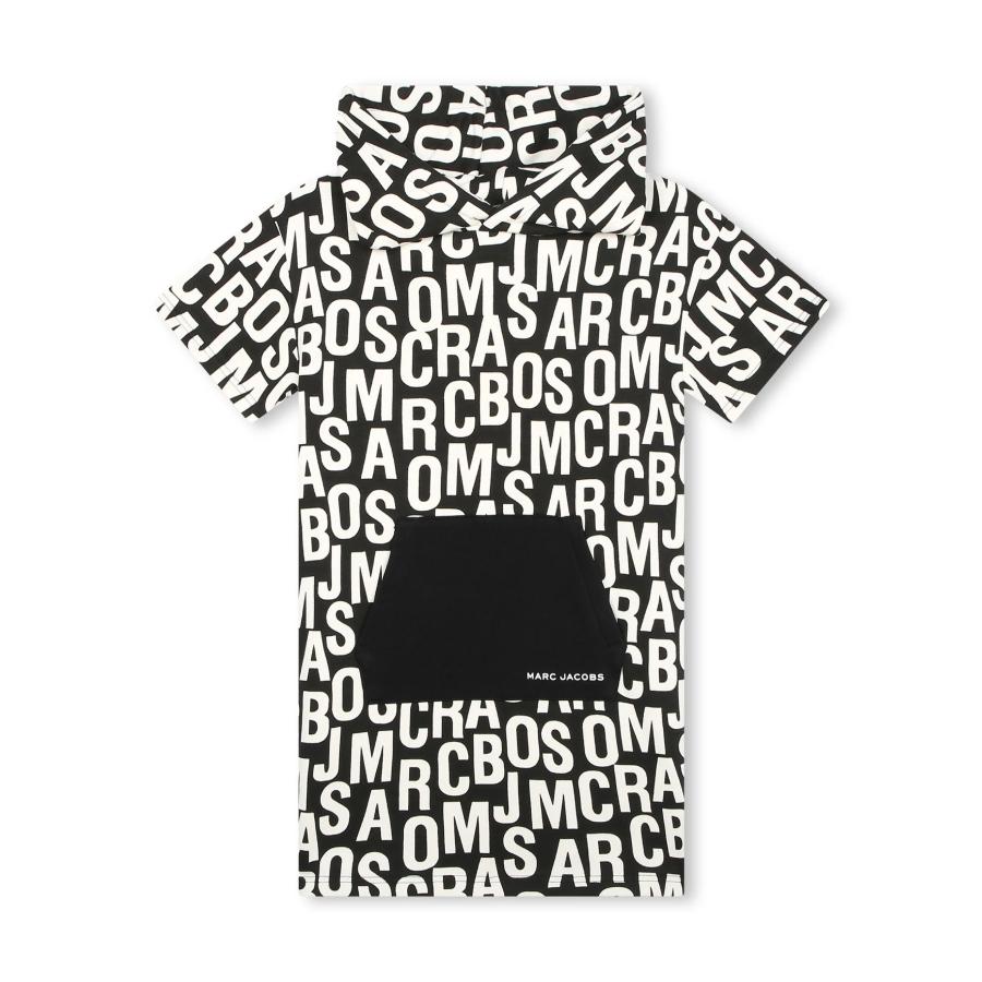 Little Marc Jacobs Girls All-Over Logo Print Cotton-Blend Dress by LITTLE MARC JACOBS