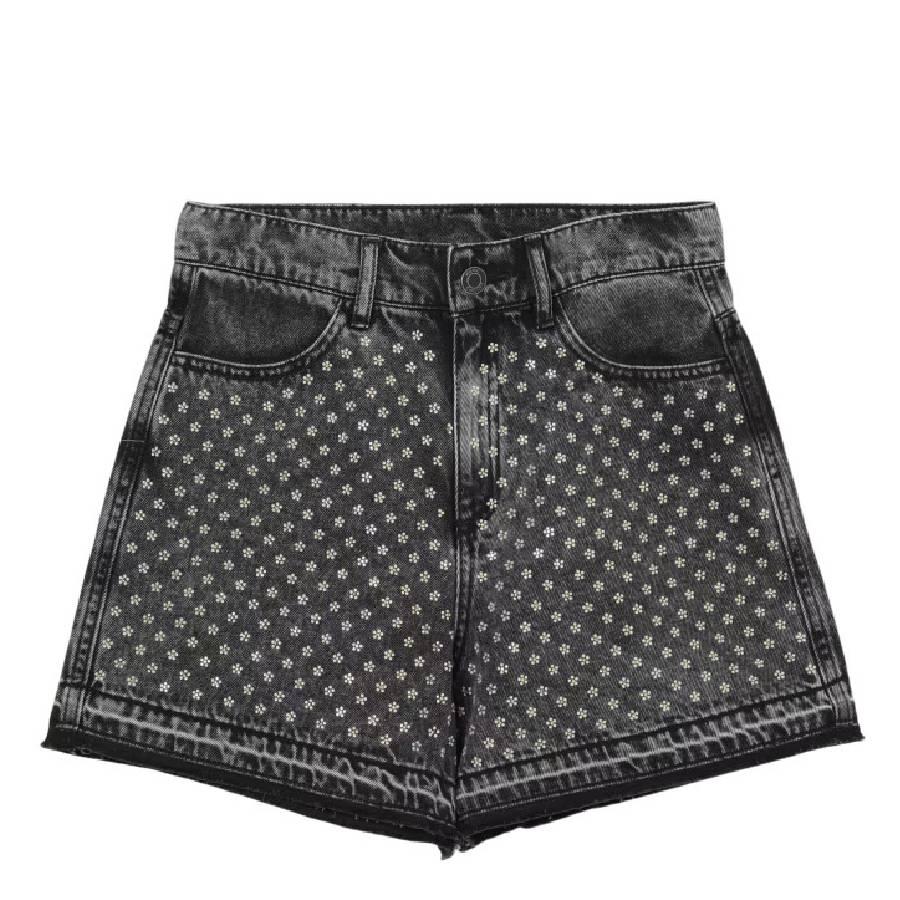 Little Marc Jacobs Girls Black Denim Diamante Shorts by LITTLE MARC JACOBS