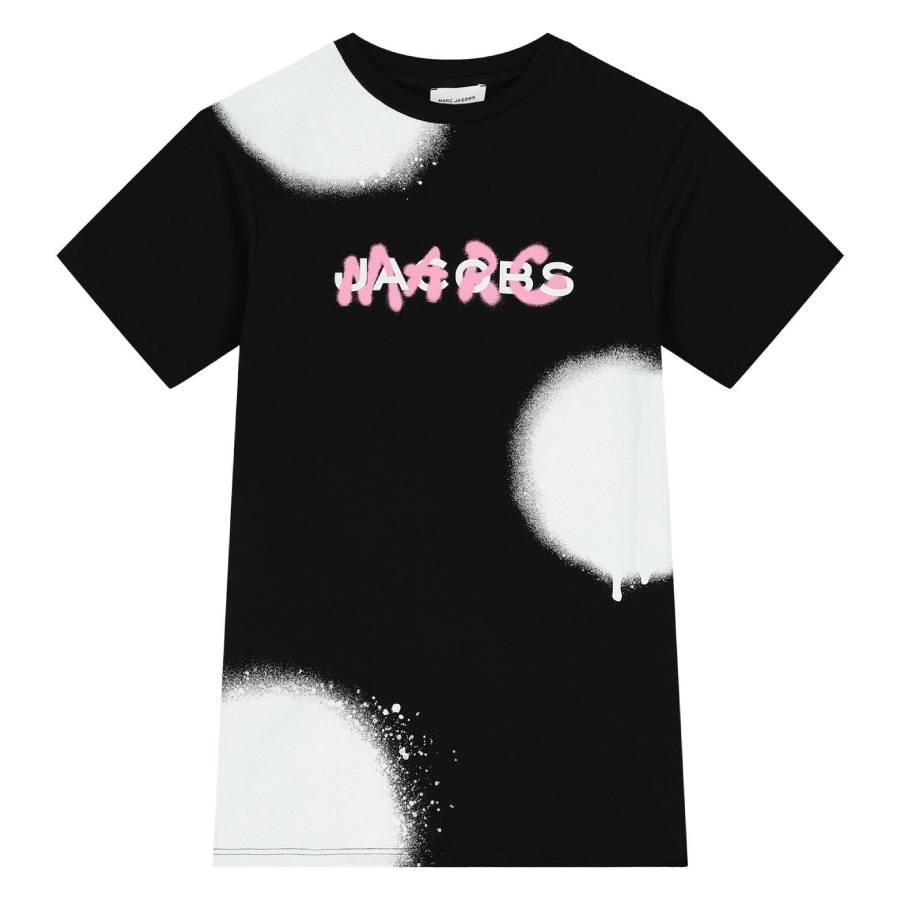 Little Marc Jacobs Girls Graffiti Short-Sleeved Dress by LITTLE MARC JACOBS
