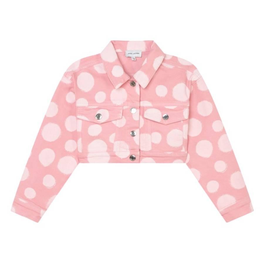 Little Marc Jacobs Girls Polka-Dot Cotton Denim Jacket by LITTLE MARC JACOBS