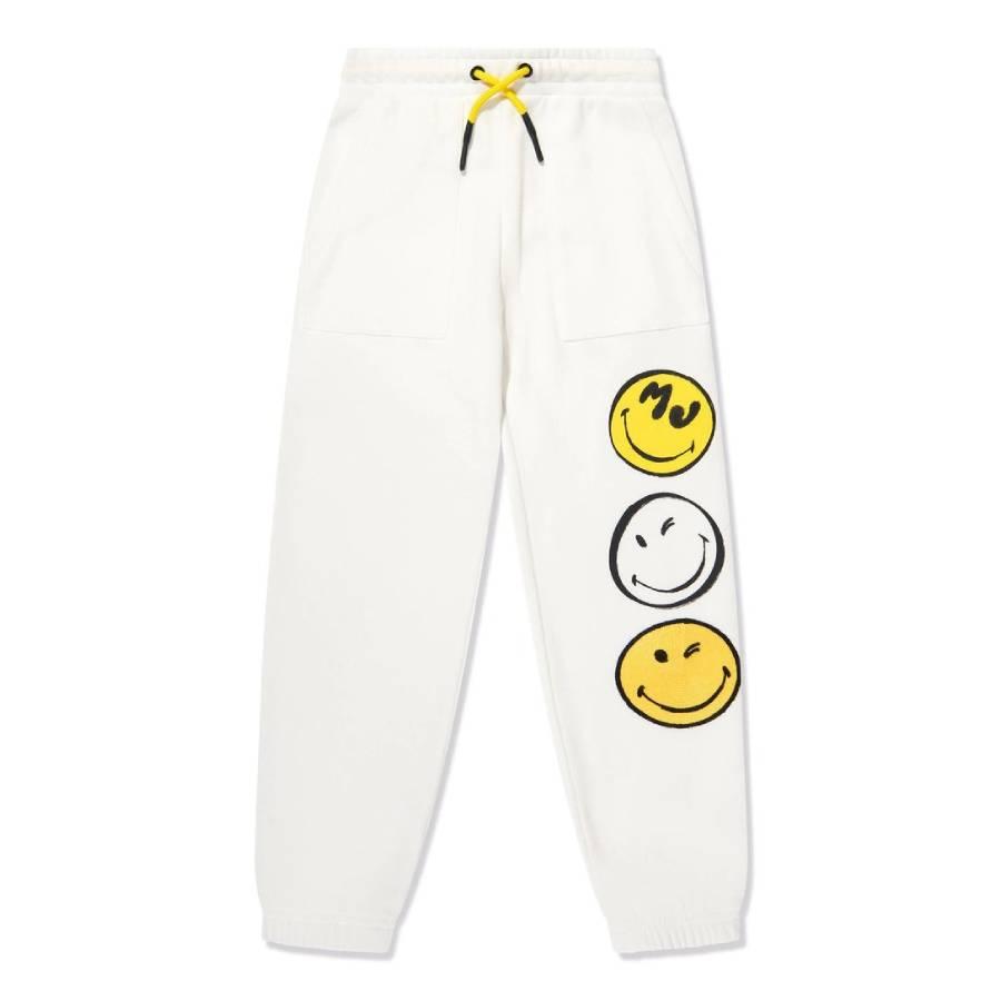 Little Marc Jacobs Girls Smiley Faces Cotton Sweatpants by LITTLE MARC JACOBS