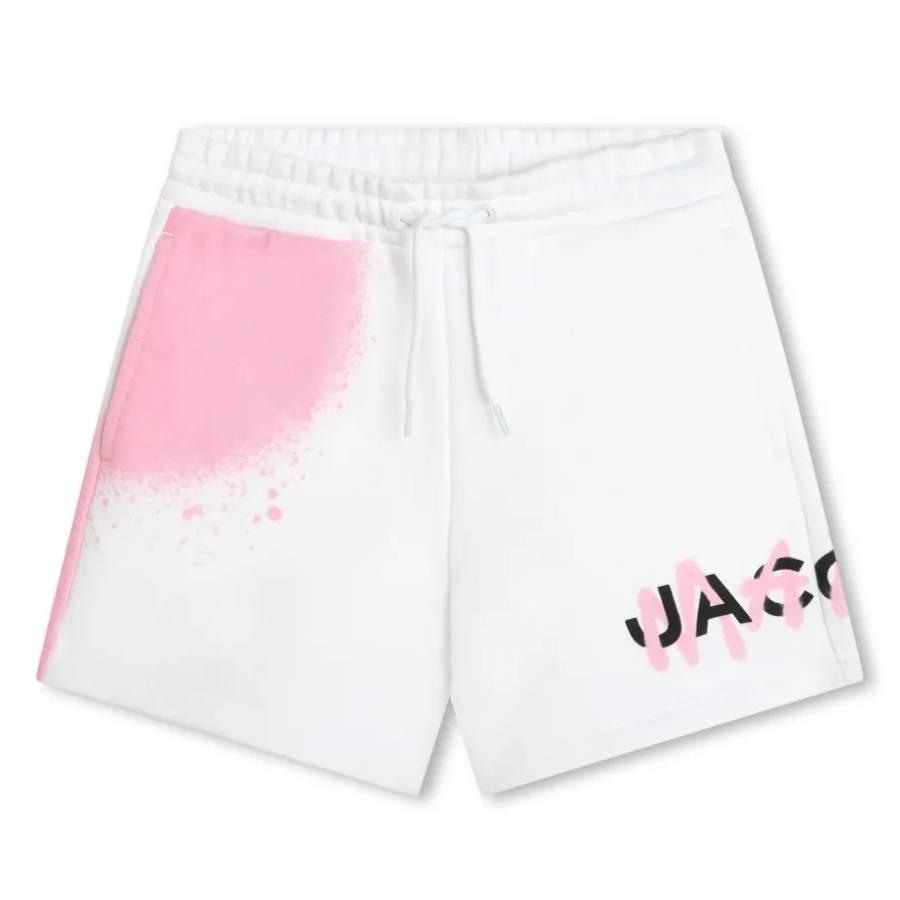 Little Marc Jacobs Girls Spray Paint Logo Shorts by LITTLE MARC JACOBS