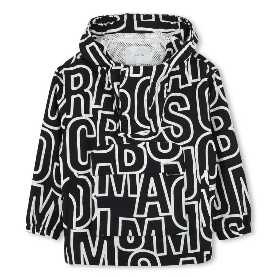 Little Marc Jacobs Monogram Hooded Windbreaker Jacket by LITTLE MARC JACOBS