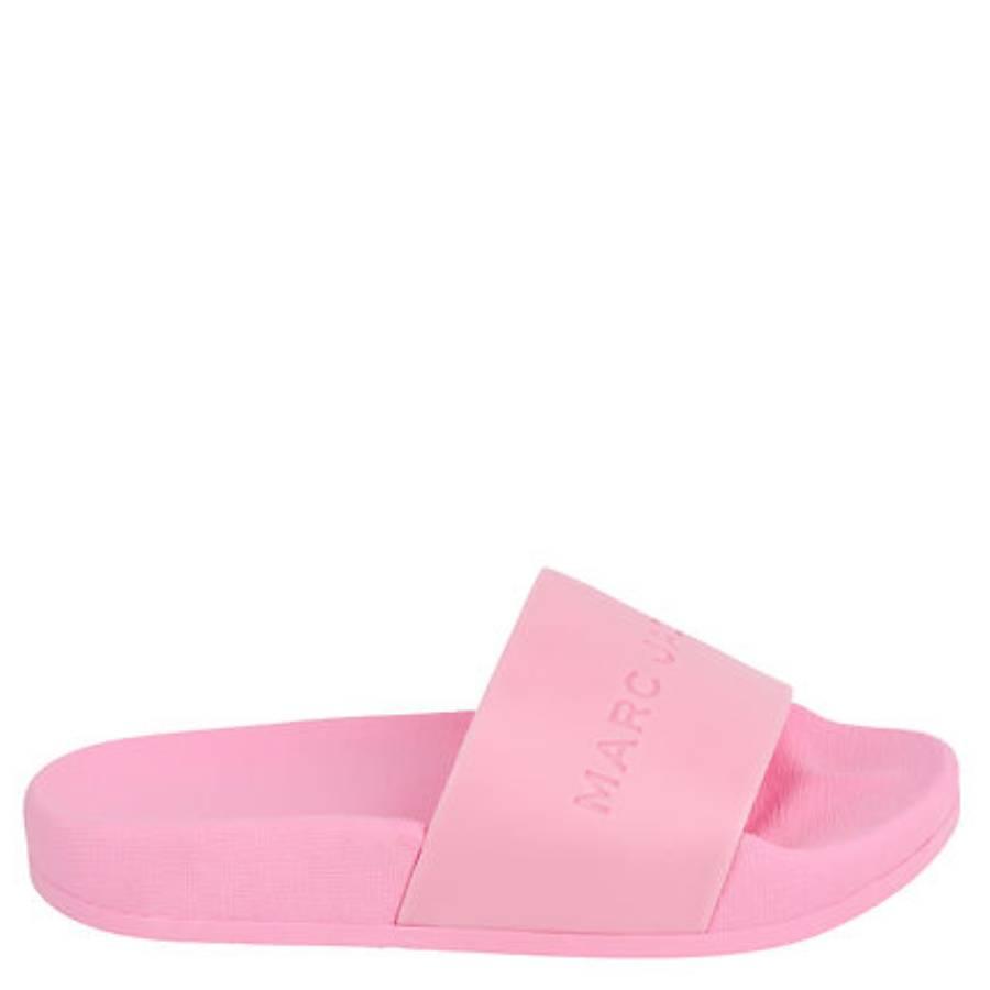 Marc Jacobs Kids Aqua Logo-Debossed Slides by LITTLE MARC JACOBS