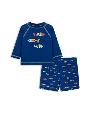 Boys' Fish Rash Guard and Swim Trunks Set by LITTLE ME