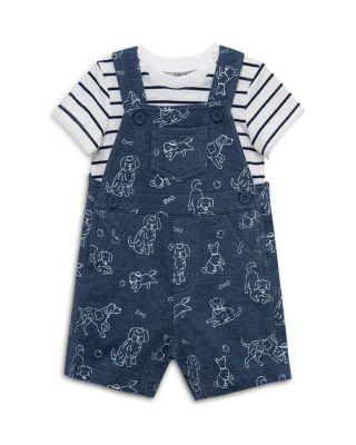 Boys' Puppies Shortall & Striped Tee Set - Baby by LITTLE ME