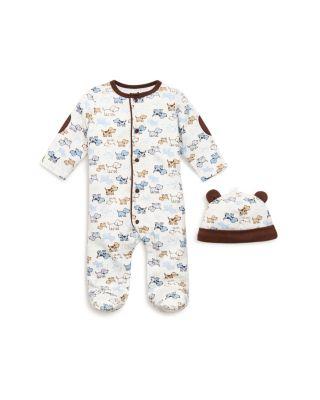 Boys' Puppy Print Footie & Hat - Baby by LITTLE ME