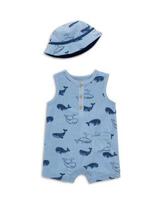 Boys' Whales Romper & Hat Set - Baby by LITTLE ME