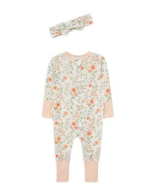 Girls' Botanical Coverall and Headband - Baby by LITTLE ME