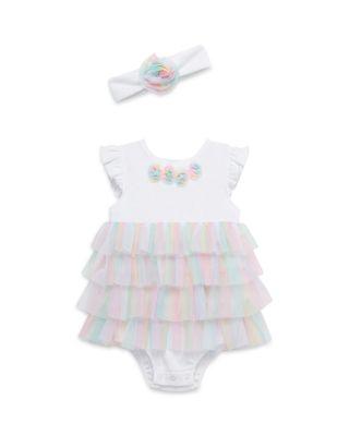Girls' Rainbow Popover Bodysuit & Headband Set - Baby by LITTLE ME