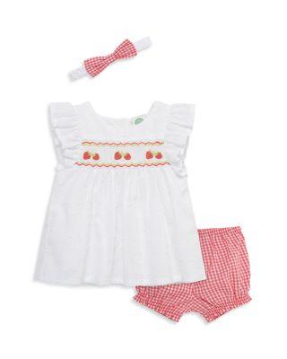 Girls' Strawberry Sunsuit & Headband Set - Baby by LITTLE ME