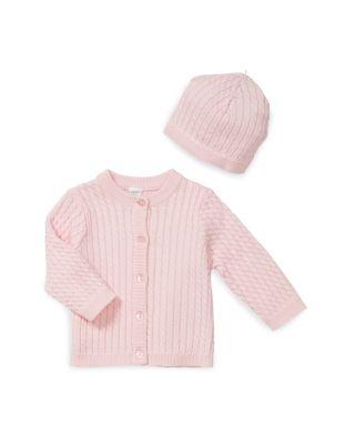 Unisex Cable-Knit Cardigan & Hat Set - Baby by LITTLE ME