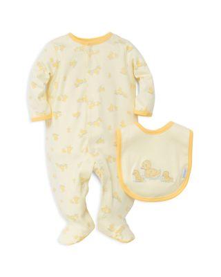Unisex Little Ducks Footie & Bib Set - Baby by LITTLE ME
