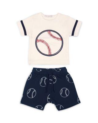 Boys' Baseball Number Tee & French Terry Shorts Set - Baby by LITTLE MISH
