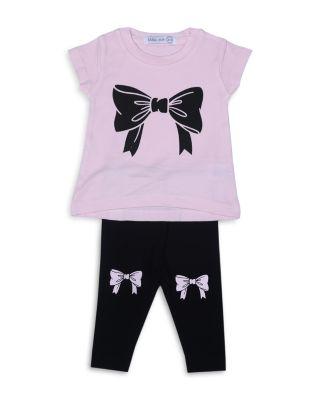 Girls' Bows Tee & Leggings Set - Baby by LITTLE MISH