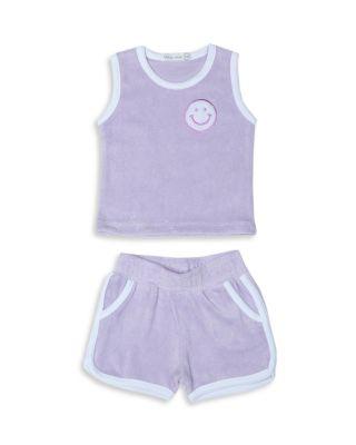 Girls' Smile Patch Terry Top & Shorts Set - Baby by LITTLE MISH