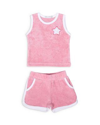 Girls' Star Patch Terry Top & Shorts Set - Baby by LITTLE MISH