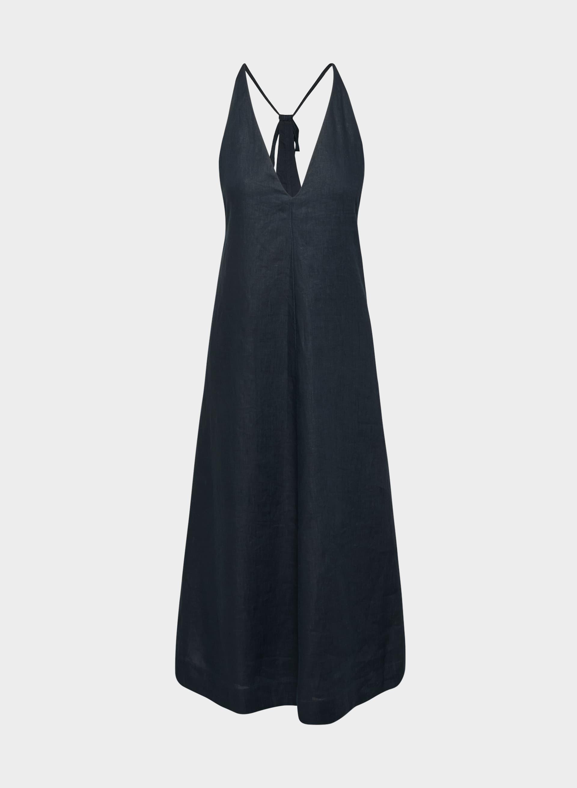MURAL LINEN HALTER DRESS by LITTLE MOON