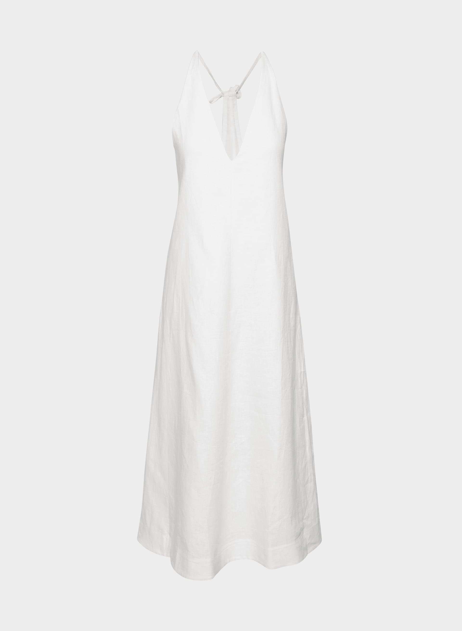MURAL LINEN HALTER DRESS by LITTLE MOON