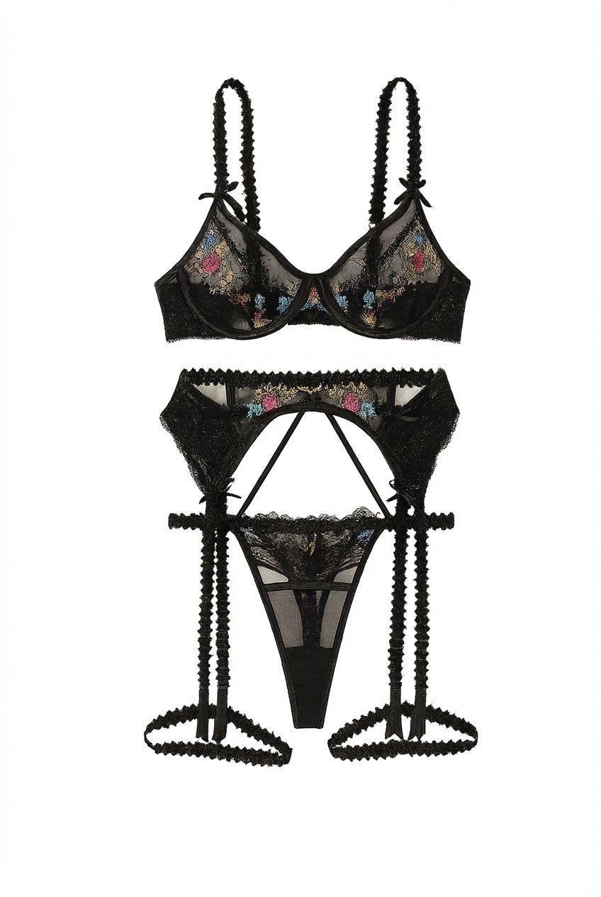 Amber Lingerie Suspender Set by LITTLE NOOKS