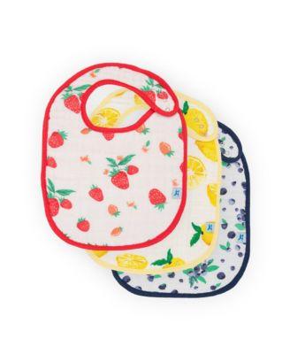 Unisex Cotton Muslin Classic Bib 3 Pack - Baby by LITTLE UNICORN