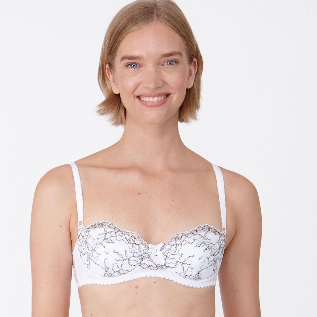 'Eliza' Non-Wired Fixed Padded Balconette Bra by LITTLE WOMEN