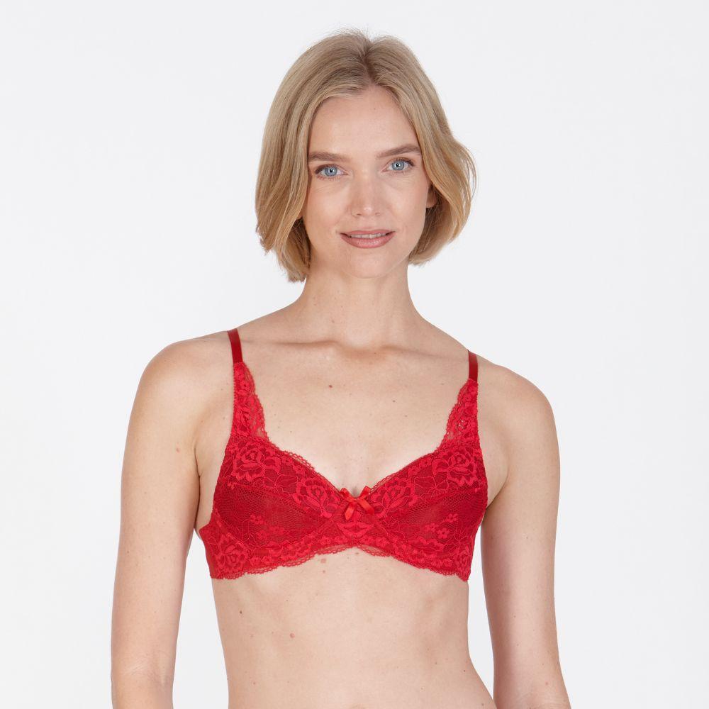 'Scarlett' High Apex Non- Wired Medium Removable Padded Bra by LITTLE WOMEN