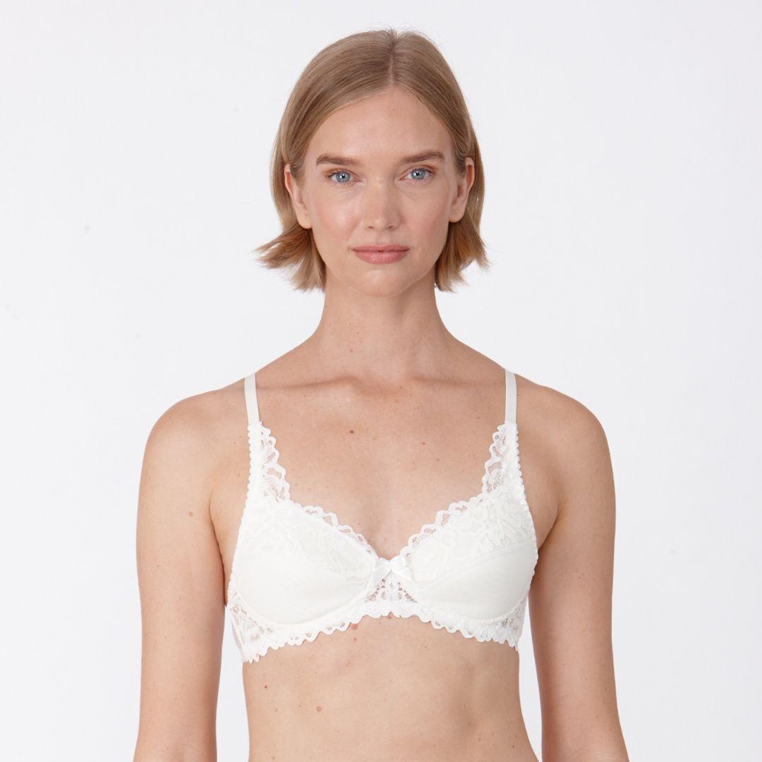 'Victoria' High Apex Non-Wired Medium Removable Padded Bra by LITTLE WOMEN