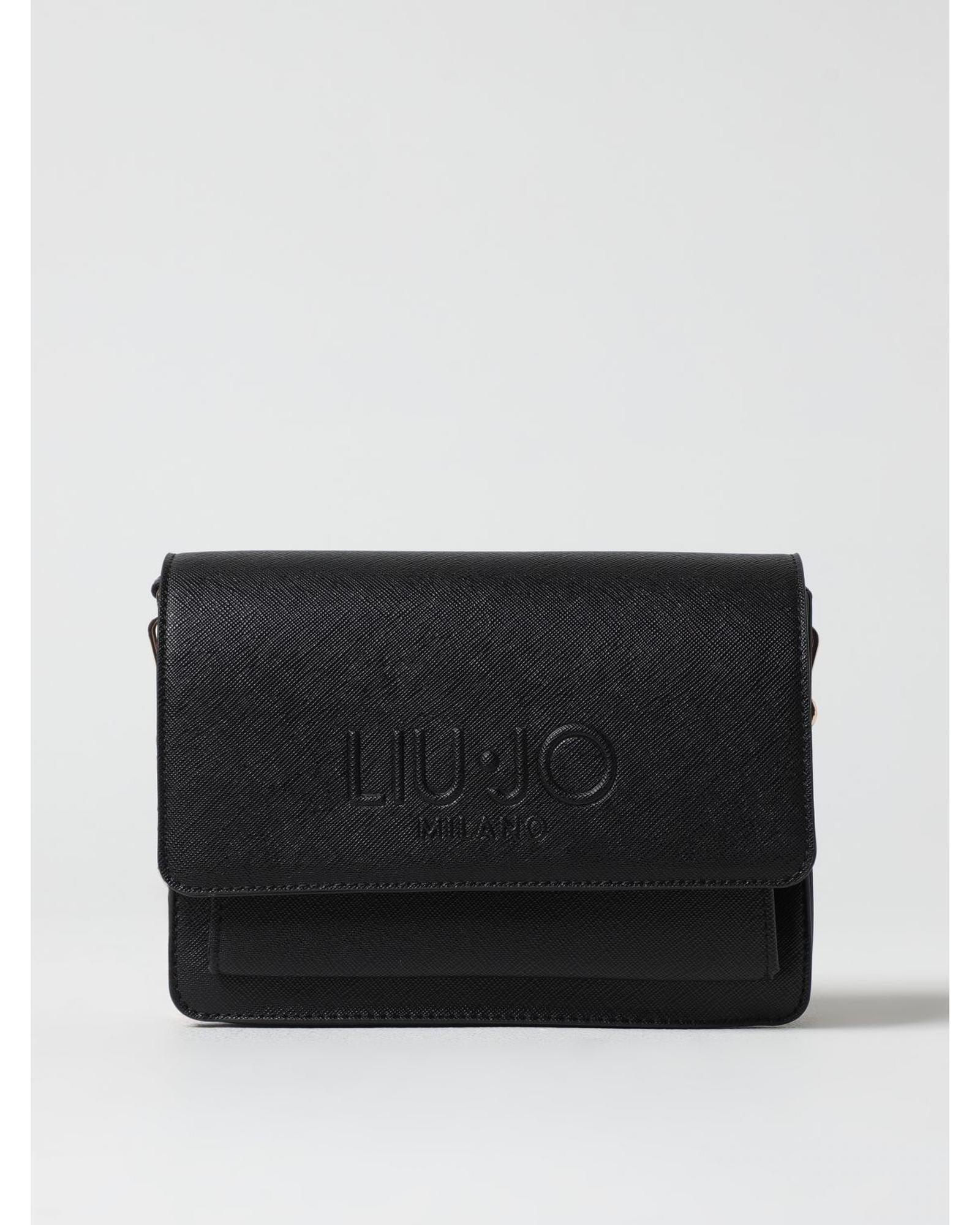 Crossbody Bag Saffiano Leather Wo - Black Crossbody Bags by LIU JO