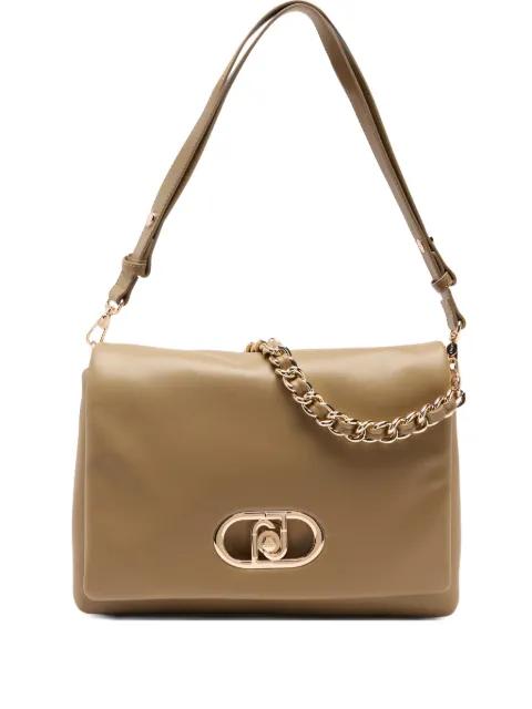 LaPuffy large braided chain logo satchel by LIU JO